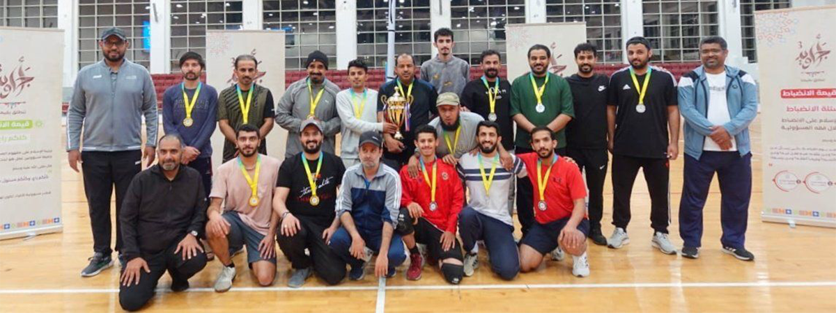 ‏Deanship of Student Affairs Team Wins First Place in the University Volleyball Championship